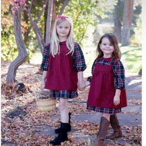 Red Plaid Girls' Dresses